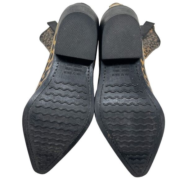 Ride Tecs Women's Leopard Animal Print Black Slip On Rubber Cowboy Boots Size 6 - Picture 7 of 9